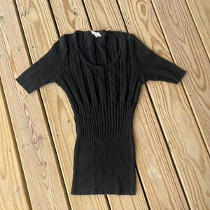 Salvatore Ferragamo cashmere cotton black sweater Medium